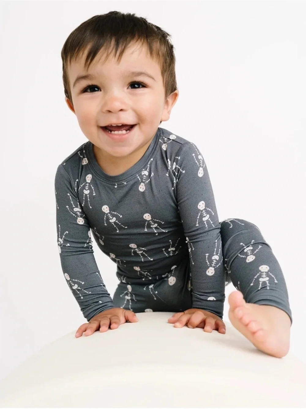LITTLE ONE SHOP Skeleton Squad Halloween Bamboo Pajama Set - 2T